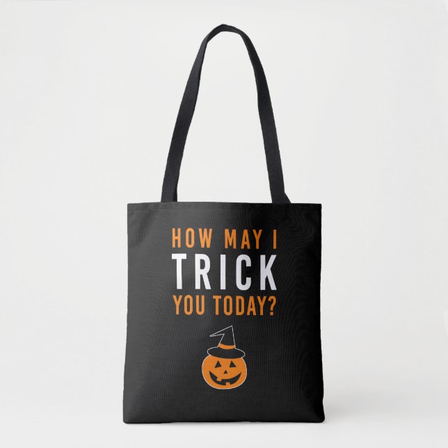 Bolsa Tote Como Posso Te Traçar Hoje? Bruxa de Abóbora do Hal (Frente)