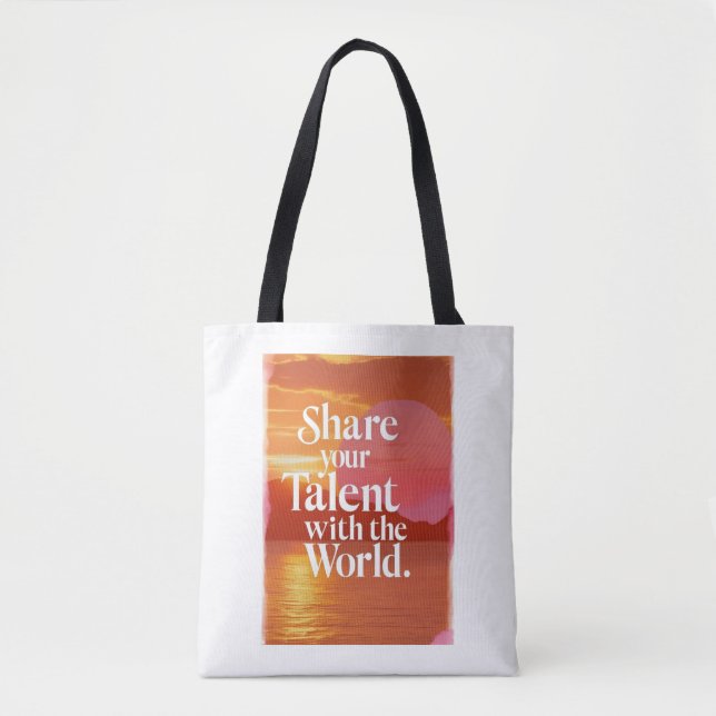 Bolsa Tote Compartilhe seu talento com o mundo (Frente)