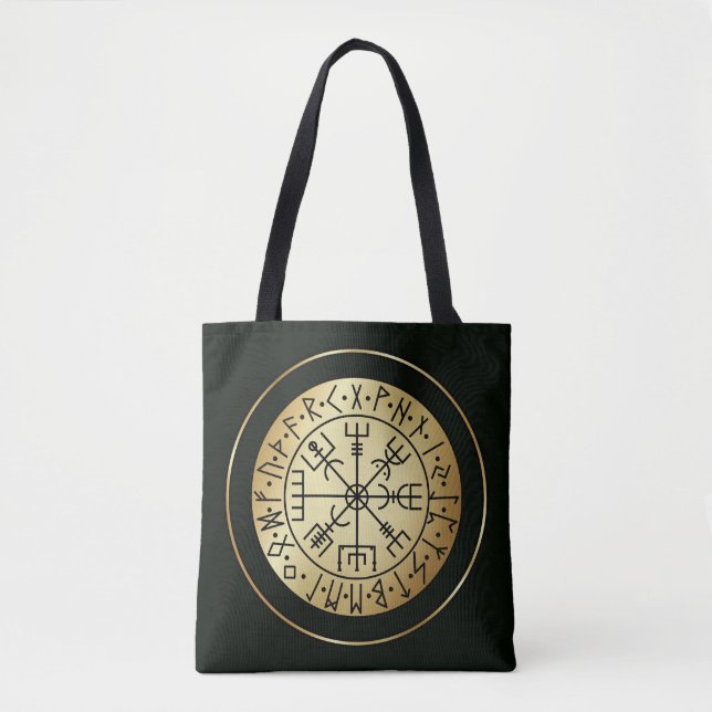Bolsa Tote Compass de Vegvisir: Corredores Guiantes da Islând (Frente)