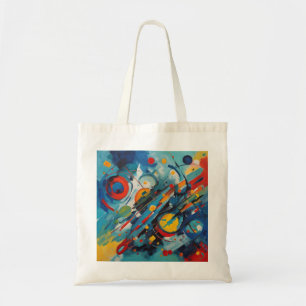 Bolsa Tote Composição Abstrata Dinâmica Colisão Celestial