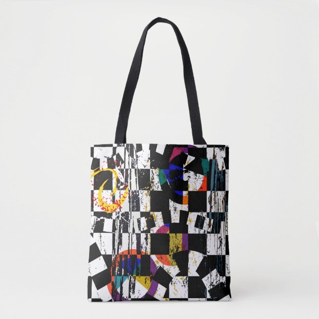 Bolsa Tote composição de fundo abstrato, com traços, spl (Frente)