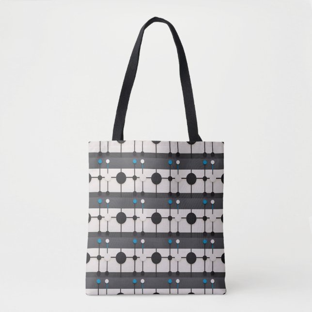 Bolsa Tote Composição Geométrica Abstrata com Círculos (Frente)