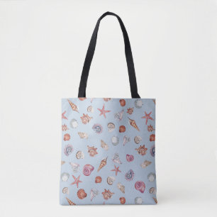 Bolsa Tote Composição por Aquarelas Submarinas Série Design 4
