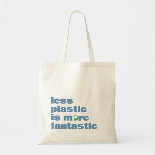 Bolsa Tote Compra Mínima de Texto Reutilizável (Frente)
