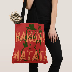 Bolsa Tote Comprando pelo estilo Snowman Hakuna Matata de Nat