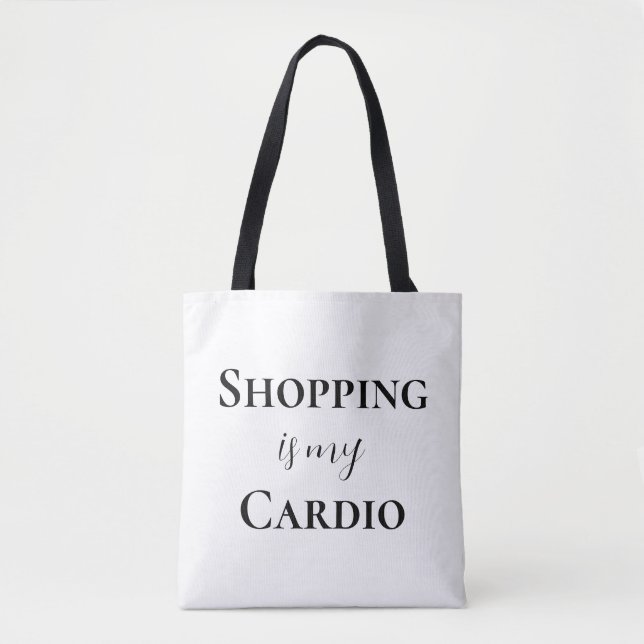 Bolsa Tote Comprar É Meu Cardio (Frente)