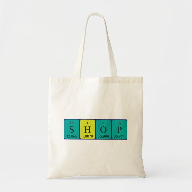 Bolsa Tote Comprar o conjunto de palavras de mesa periódica (Frente)