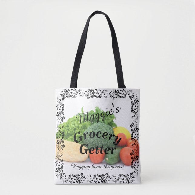 Bolsa Tote Compras de uso diário personalizáveis e colorido d (Frente)