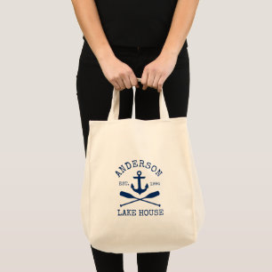 Bolsa Tote Compras Reutilizáveis de Âncoras do Lago Náutic