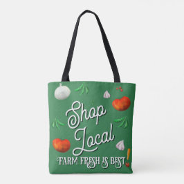 Bolsa Tote Compre local, produtos frescos da fazenda são os m