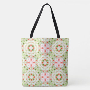 Bolsa Tote Compro de Natal Verde da Estrela Vermelha Brilhant