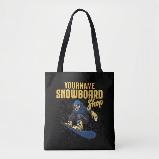 Bolsa Tote Compro de Snowboard Personalizado da Borda de Neve (Frente)