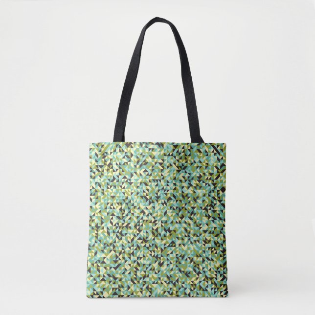 Bolsa Tote Computação gerativa de padrão geométrico abstrato (Frente)