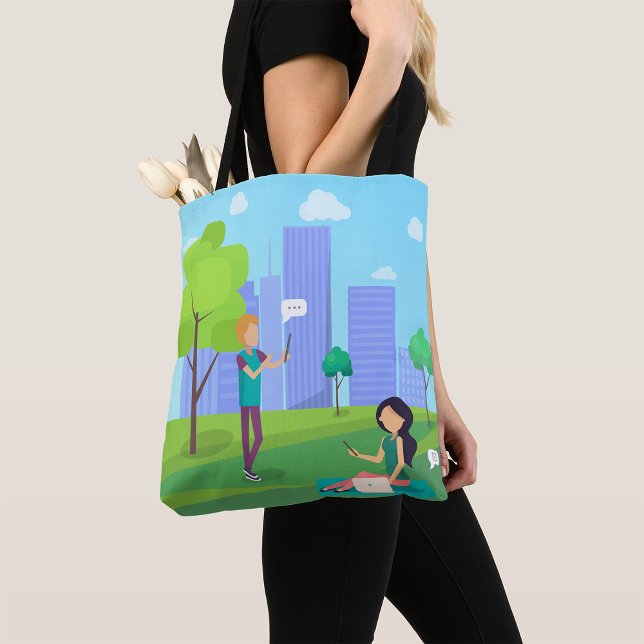 Bolsa Tote Comunicação em Mídia Social no Parque da Cidade (Criador carregado)