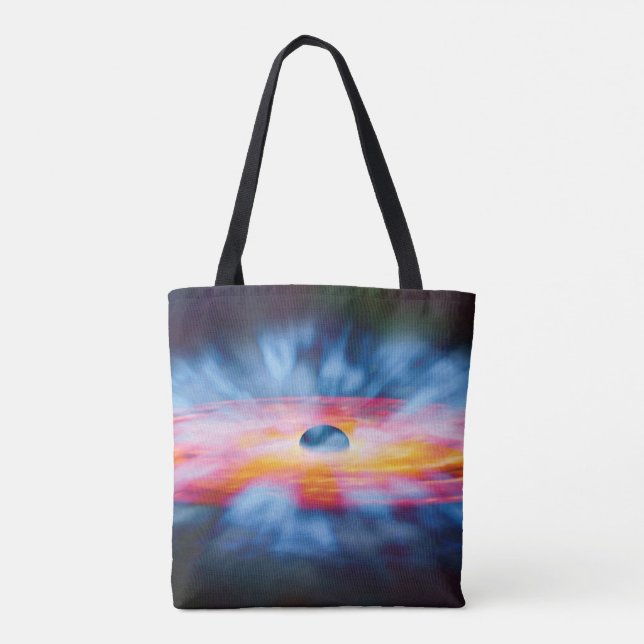 Bolsa Tote Conceito Artístico de Fluxos de Buraco Negro (Verso)