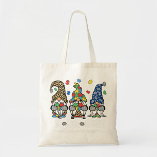 Bolsa Tote Conceito de Consciencialização do Autismo Gnomo de