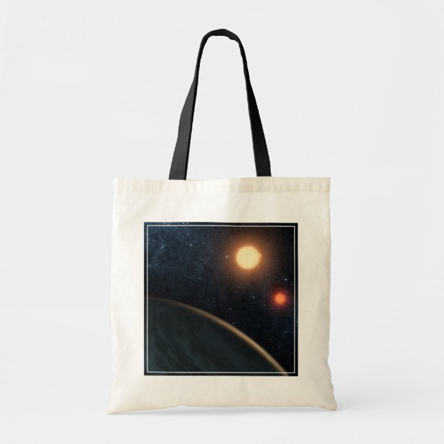Bolsa Tote Conceito do artista Ilustrando Kepler-16b. (Frente)
