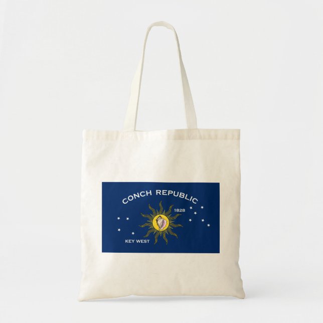 Bolsa Tote Conch Republic Flag Key West Florida (Frente)