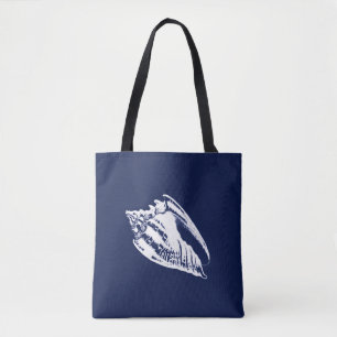 Bolsa Tote Conch Shell - marinho azul e branco