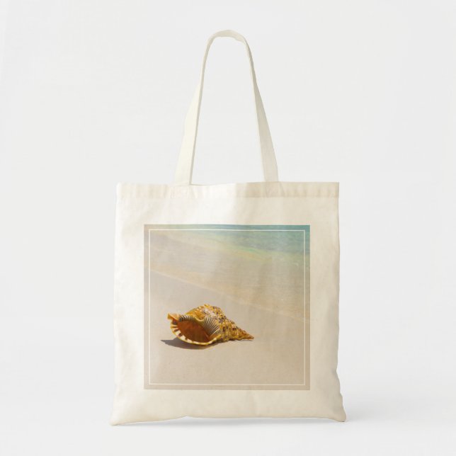 Bolsa Tote Conch Shell na praia 3 (Frente)