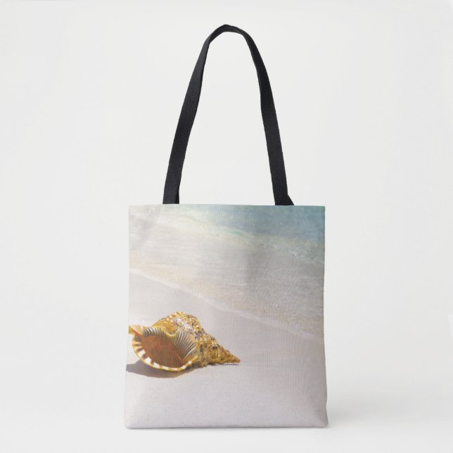 Bolsa Tote Conch Shell na praia 3 (Frente)