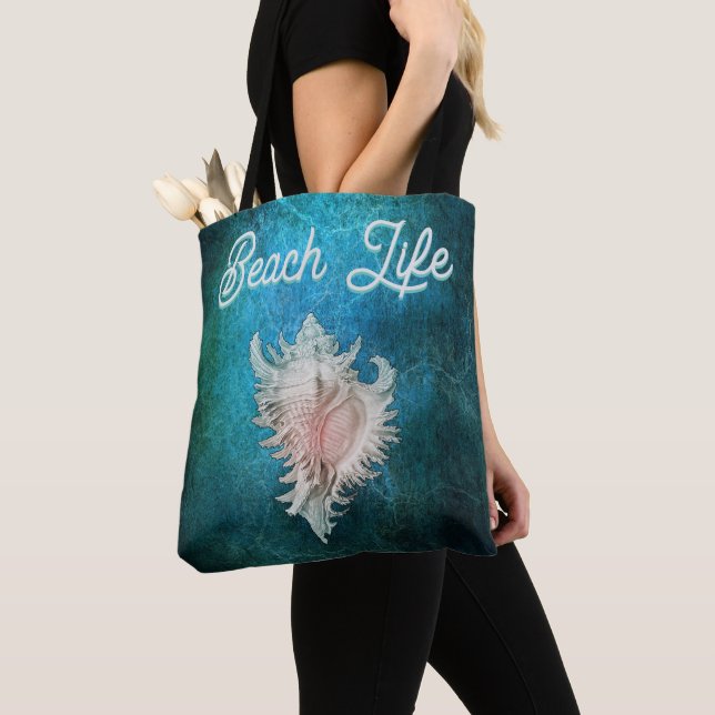 Bolsa Tote Concha "Vida na Praia" (Close Up)