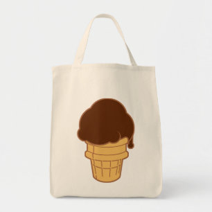 Bolsa Tote Cone de Sorvete de Chocolate
