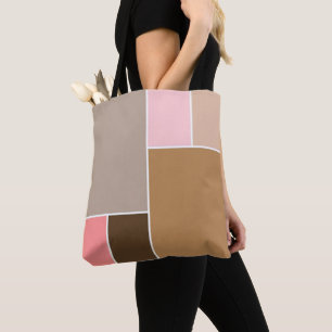Bolsa Tote Conexão de blocos de cores da Seashell