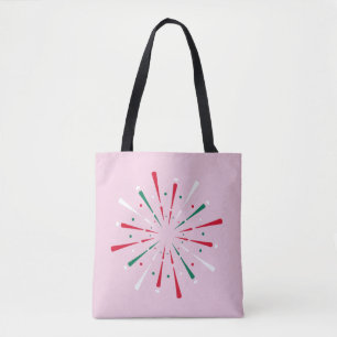 Bolsa Tote Confetes de Celebração Vibrante, Fogos de Artifíci