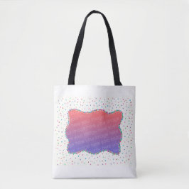 Bolsa Tote Confetti Colorido Adicionar Sacos de Tota de Foto