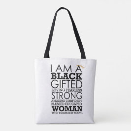 Bolsa Tote Confiante no Blackness 2 lado e contrastando