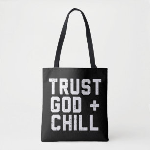 Bolsa Tote Confie em Deus Enche Jesus Engraçado Fé Cristo Rel