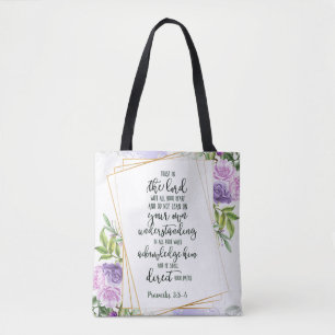 Bolsa Tote Confie no Senhor floral