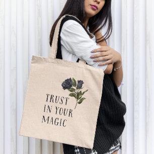 Bolsa Tote Confie no seu Rosa Negra Magnético