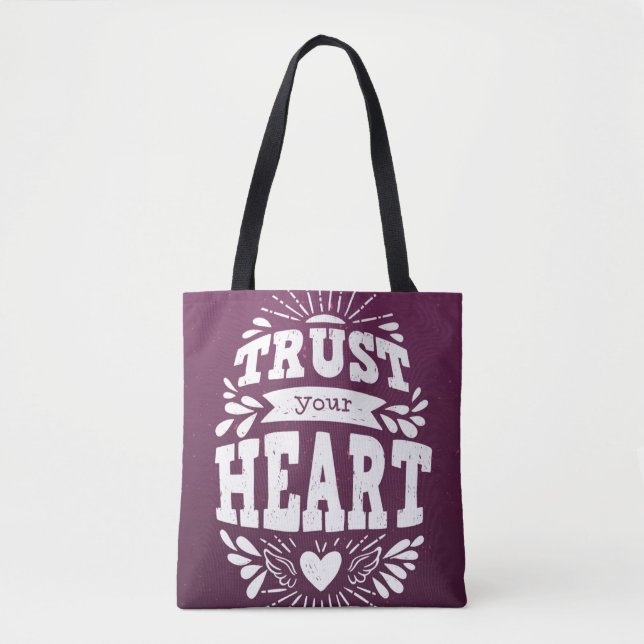 Bolsa Tote Confie seu coração (Frente)