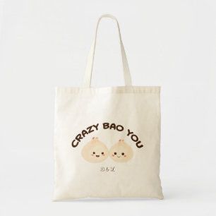 Bolsa Tote Conjunto de Almofadas Crazy Bao You Cute Couple