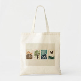 Bolsa Tote Conjunto Mínimo da Natureza – Arte de Montanha e Á