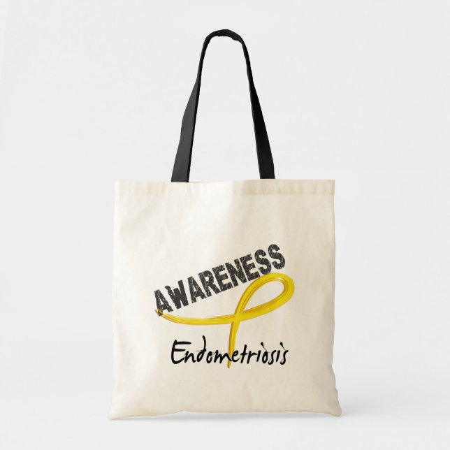 Bolsa Tote Consciência 3 da endometriose (Frente)