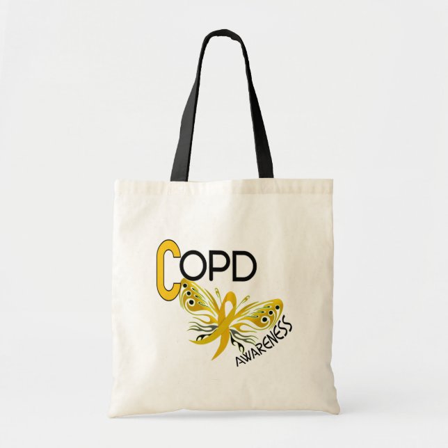Bolsa Tote Consciência da borboleta 3,1 de COPD (Frente)