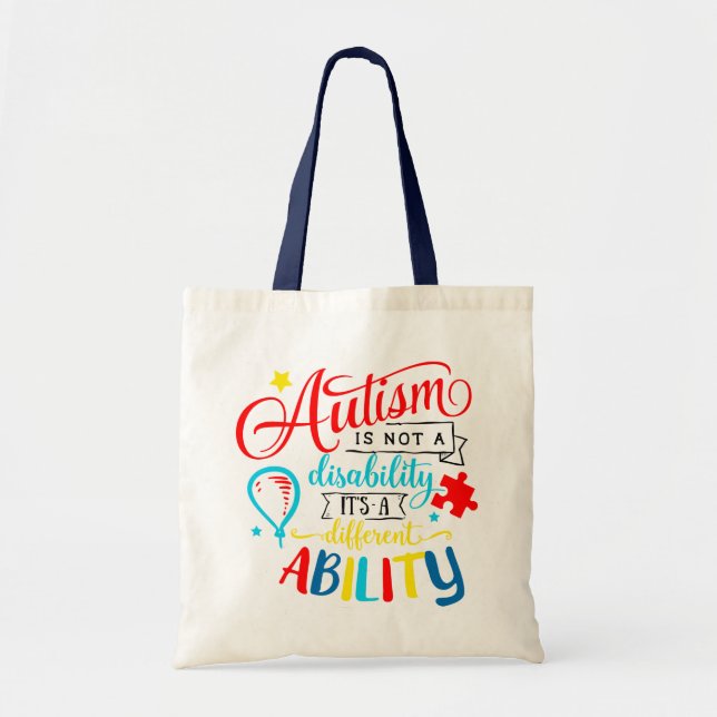 Bolsa Tote Consciência do Autismo - Saco de Tote (Frente)