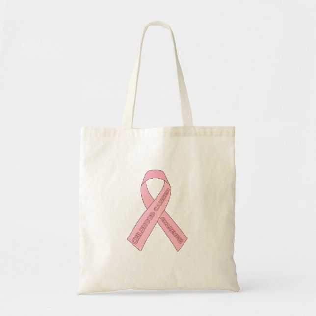 Bolsa Tote Consciência do Cancer infantil (Frente)