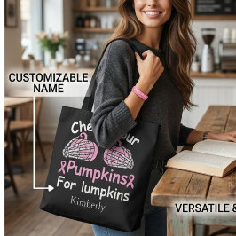 Bolsa Tote Conscientização do Câncer de Mama Engraçada Person