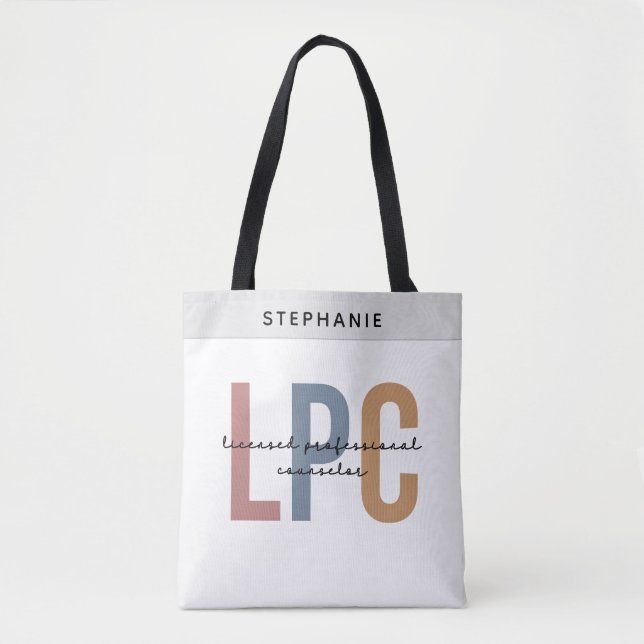 Bolsa Tote Conselheiro profissional licenciado para LPC perso (Frente)