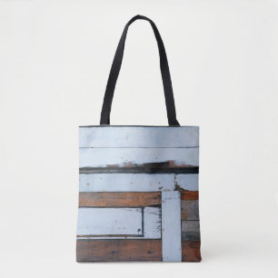 Bolsa Tote Conselho de madeira branca e castanha