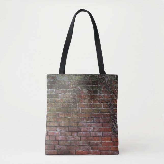 Bolsa Tote Conselho de madeira castanha e preta (Frente)