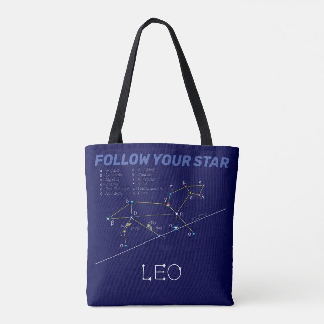 Bolsa Tote Constelação Zodiac Leo (Verso)