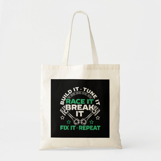 Bolsa Tote Construa Ajuste Corra Quebre Conserte Repita Mo (Frente)