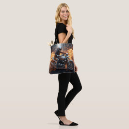 Bolsa Tote Conta uma história de velocidade, fogo, rosas e li