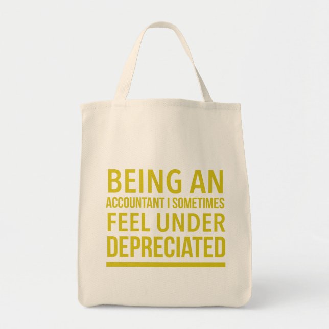 Bolsa Tote Contabilista Funny Pun (Frente)