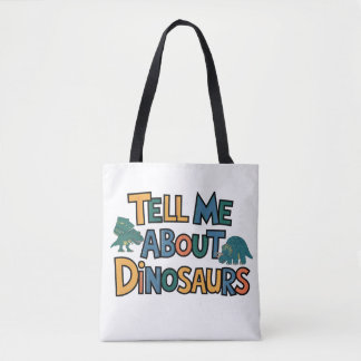Bolsa Tote Conte-Me Sobre Os Dinossauros